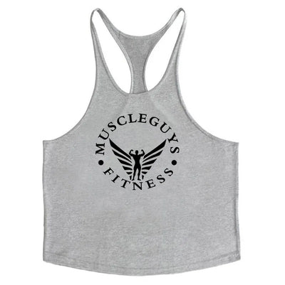 Fitness Guys Gym Clothing Bodybuilding Stringer Tank Top Men Cotton Vest Muscke Sleeveless Shirt Sports Singlets Workout Tanktop