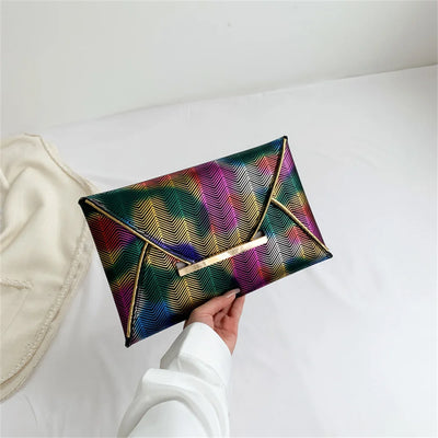 Fashion Banquet Hand Bag Women Dinner Bag PU Ladies Clutch Bags Dress Evening Bag Luxury Phone Bags Colorful Envelope Purse