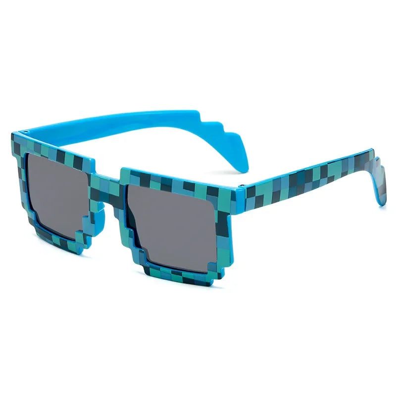 New fashion Sun Glasses Hot Sale Sunglasses Creeper Glasses Novelty Mosaic Funny Goggles Boys Girls Pixel Eyewear