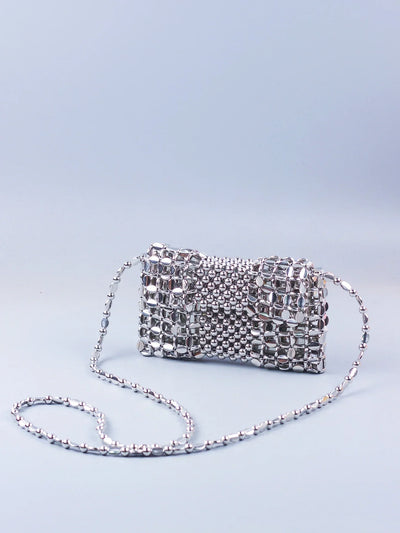 Handmade Bead Bag Long Chain Hand-Woven Celebrity Handbags Designer Ladies Party Bag Beading Top-handle Mini Purses