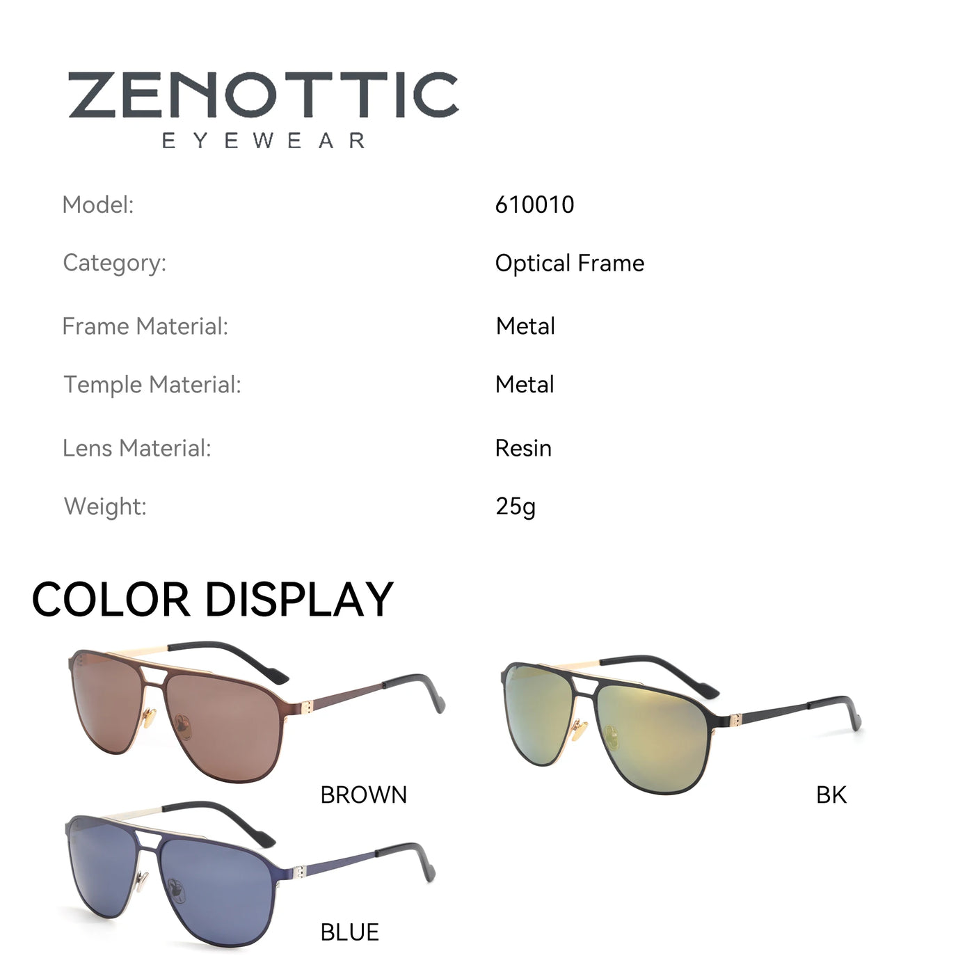 ZENOTTIC (XXL Size) 100% UV400 Protection Aluminum Sunglasses Pilot Polarized Sun Glasses Men Anti-Glare Lens Driving Shade