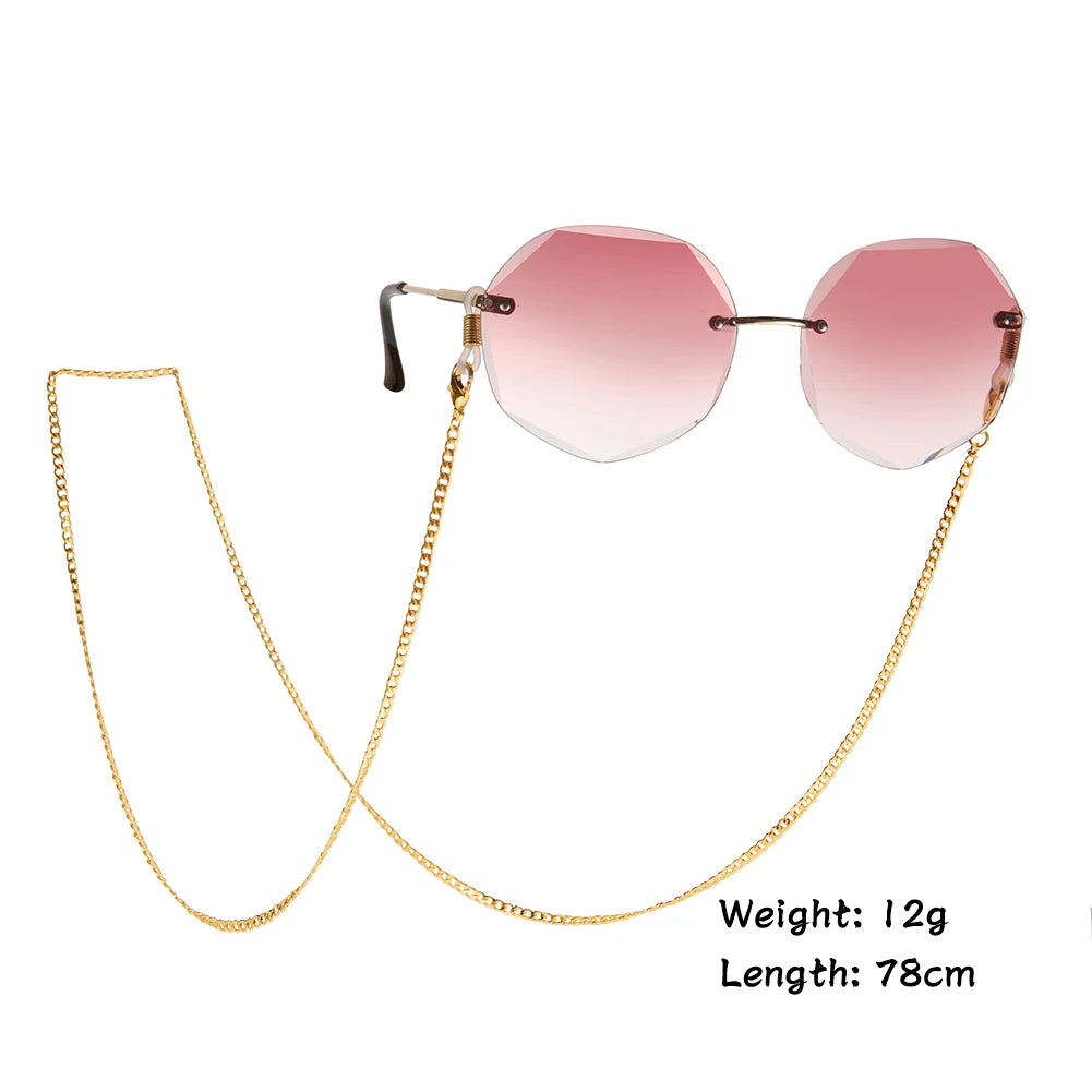 Amaxer Fashion Hollow Solid Circle Five&Four Petal Flower Glasses Chain for Women Sunglasses Chain Eyewears Cord Strap Rope