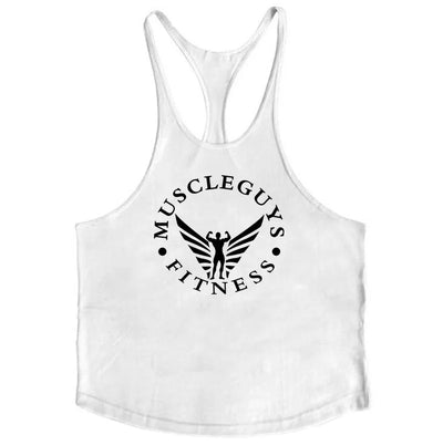 Fitness Guys Gym Clothing Bodybuilding Stringer Tank Top Men Cotton Vest Muscke Sleeveless Shirt Sports Singlets Workout Tanktop