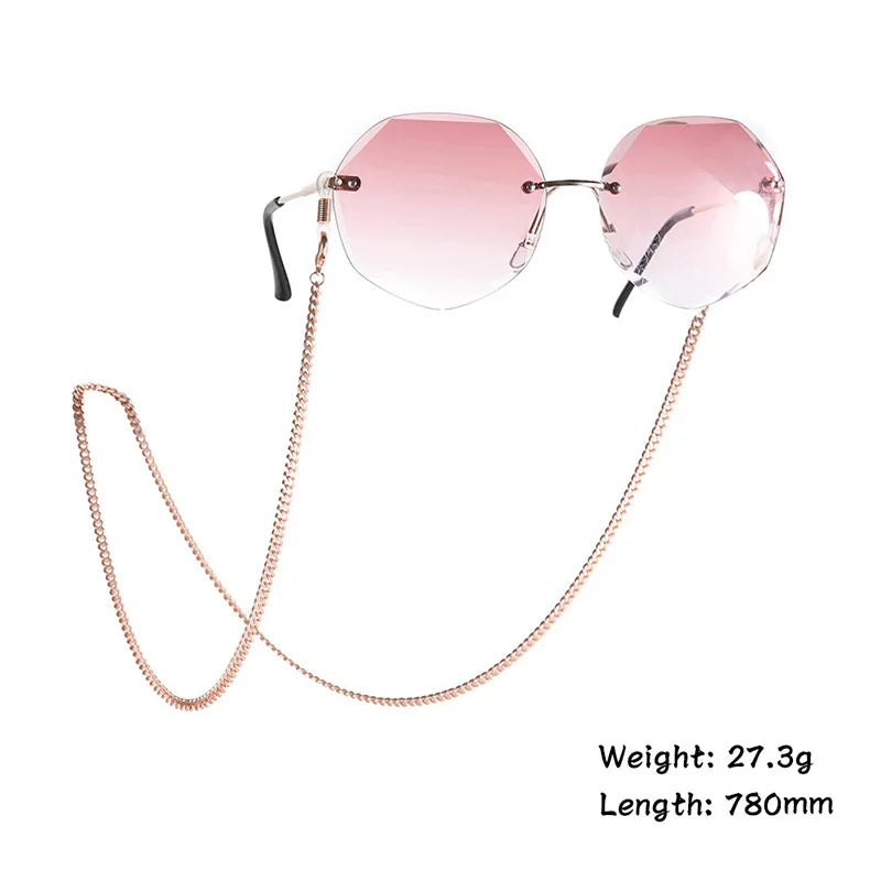 Amaxer Fashion Hollow Solid Circle Five&Four Petal Flower Glasses Chain for Women Sunglasses Chain Eyewears Cord Strap Rope