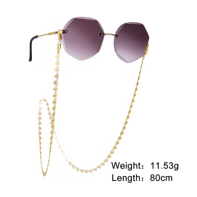 Amaxer Fashion Hollow Solid Circle Five&Four Petal Flower Glasses Chain for Women Sunglasses Chain Eyewears Cord Strap Rope