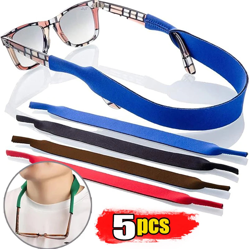 1-5pcs Floating Glasses Sunglasses Stretchy Band Strap Belt Cord Holder Neoprene Sunglasses Eyeglass Band Floater Cord 42*2cm