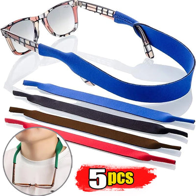 1-5pcs Floating Glasses Sunglasses Stretchy Band Strap Belt Cord Holder Neoprene Sunglasses Eyeglass Band Floater Cord 42*2cm