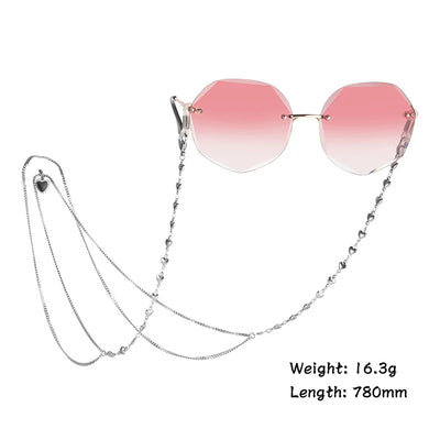 Amaxer Fashion Hollow Solid Circle Five&Four Petal Flower Glasses Chain for Women Sunglasses Chain Eyewears Cord Strap Rope