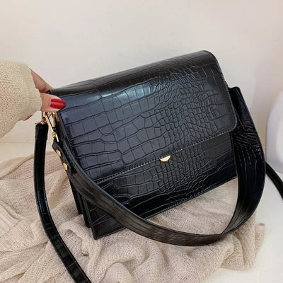 Stone Patent Black Crossbody Bags For Women 2023 Small Handbag Small Bag PU Leather Hand Bag Ladies Designer