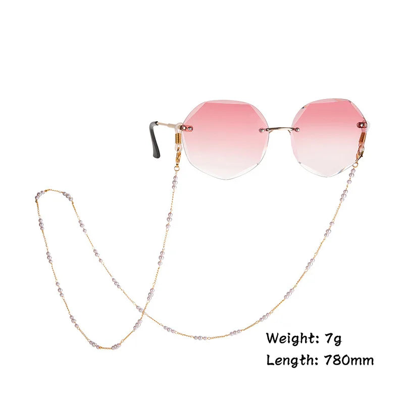 Amaxer Fashion Hollow Solid Circle Five&Four Petal Flower Glasses Chain for Women Sunglasses Chain Eyewears Cord Strap Rope