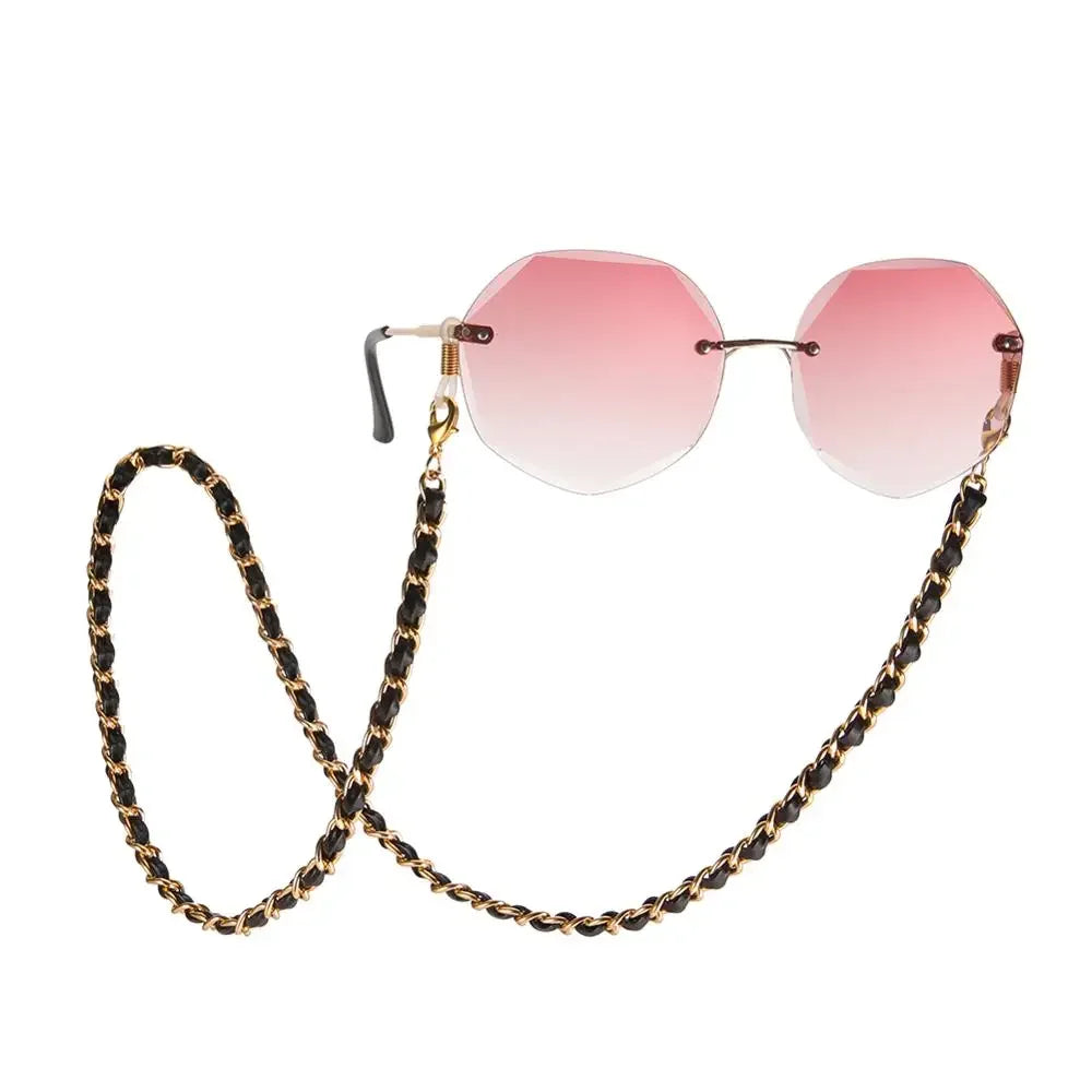 Amaxer Fashion Hollow Solid Circle Five&Four Petal Flower Glasses Chain for Women Sunglasses Chain Eyewears Cord Strap Rope