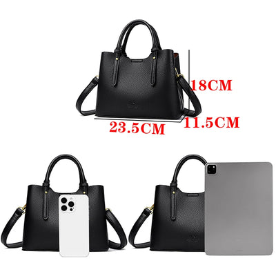 2024 Fashion Handbag For Women Classic Leather Hand Bags Luxury Shoulder Bag Designer Large Tote Ladies Crossbody Bag Female Sac