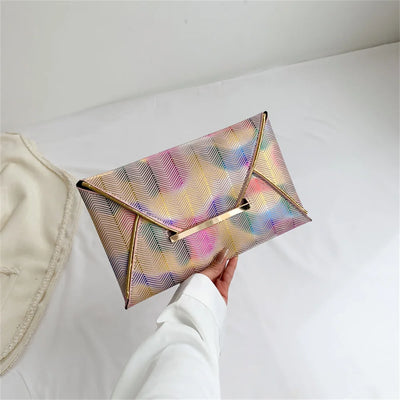 Fashion Banquet Hand Bag Women Dinner Bag PU Ladies Clutch Bags Dress Evening Bag Luxury Phone Bags Colorful Envelope Purse