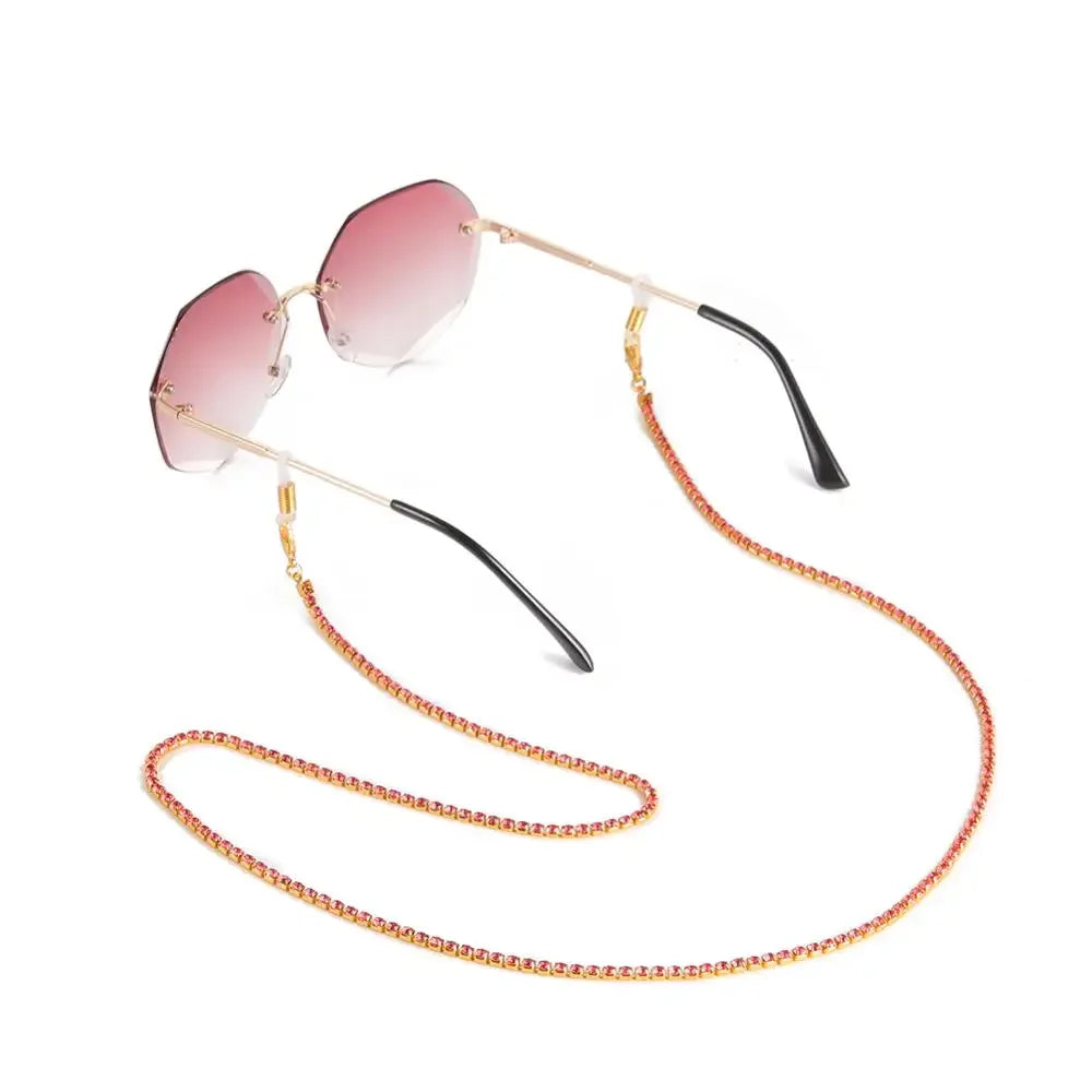 Amaxer Fashion Hollow Solid Circle Five&Four Petal Flower Glasses Chain for Women Sunglasses Chain Eyewears Cord Strap Rope