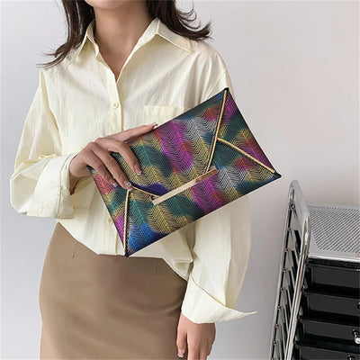 Fashion Banquet Hand Bag Women Dinner Bag PU Ladies Clutch Bags Dress Evening Bag Luxury Phone Bags Colorful Envelope Purse