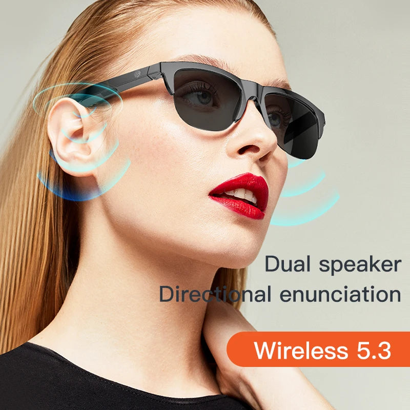 Original F07 Wireless Bluetooth Headset 5.3 Sport Surround Sound Parasol Men's Glasses With Voice Assistant Outdoor Sunglasses