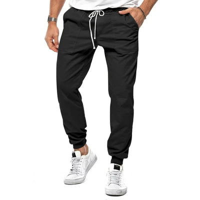 2024 Men's Spring and Summer New Classic Drawstring Woven Leisure Sports Cargo Pants Large Size Men's Wear