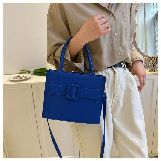 Blue 2024 Woman Bag Fashion Shoulder Trend PU PVC Girl Lady Bags Handbag Cosmetic Case Purses Tote Women's Hand Bag for Women