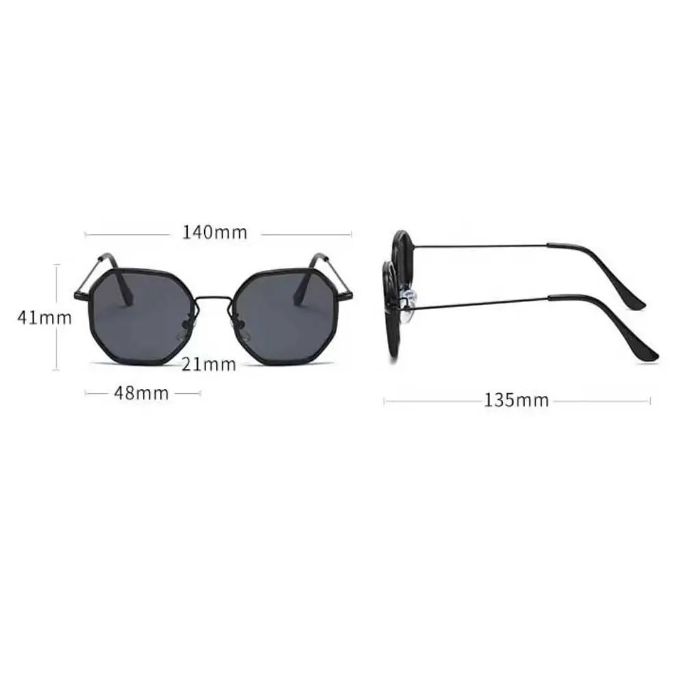 New Fashion Polygonal Sunglasses Outdoor Retro Windproof Sunglasses Sunscreen Sunglasses Lightweight Small Frame Eyewear