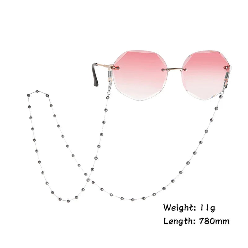 Amaxer Fashion Hollow Solid Circle Five&Four Petal Flower Glasses Chain for Women Sunglasses Chain Eyewears Cord Strap Rope