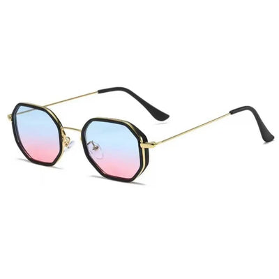 New Fashion Polygonal Sunglasses Outdoor Retro Windproof Sunglasses Sunscreen Sunglasses Lightweight Small Frame Eyewear