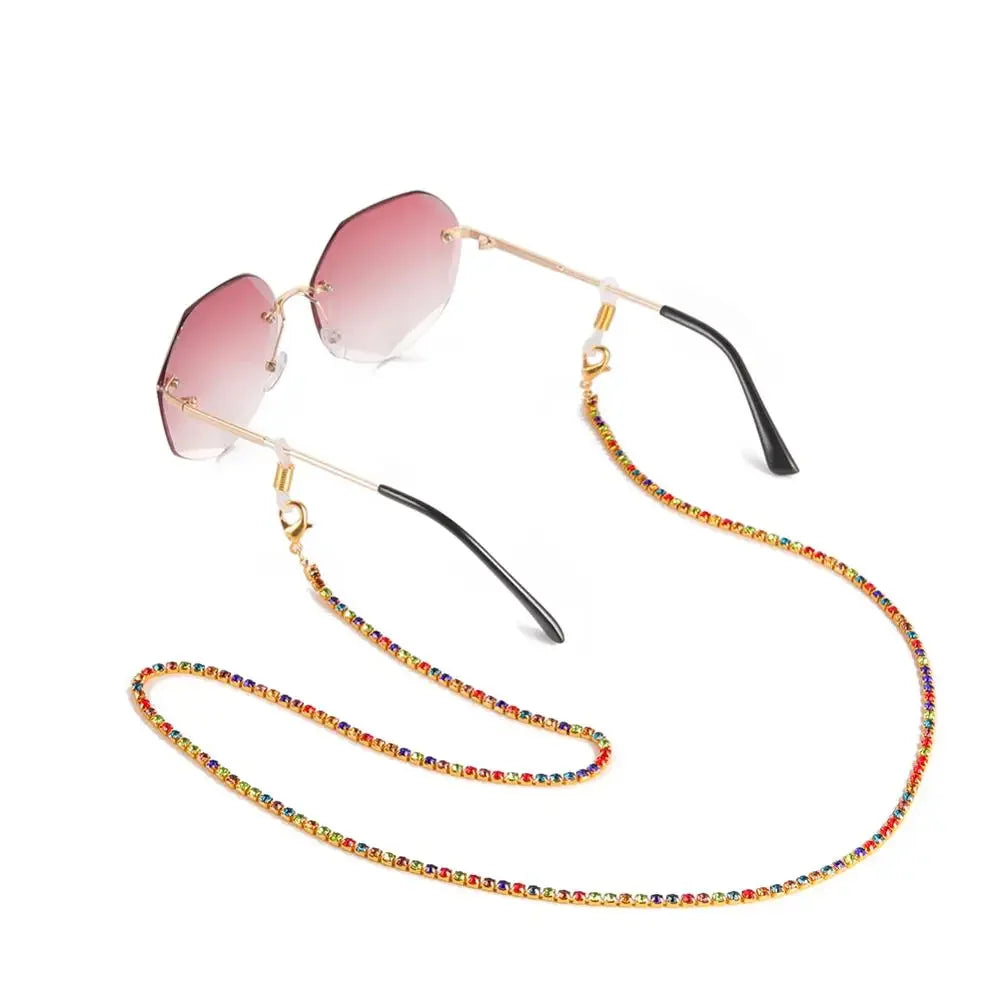 Amaxer Fashion Hollow Solid Circle Five&Four Petal Flower Glasses Chain for Women Sunglasses Chain Eyewears Cord Strap Rope